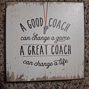 Open Road Brands Inspirational Coach Wall Art - Cream and Brown